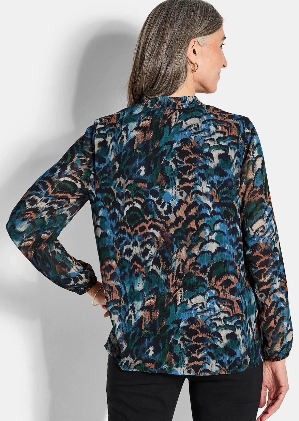 Druckbluse aus Chiffon