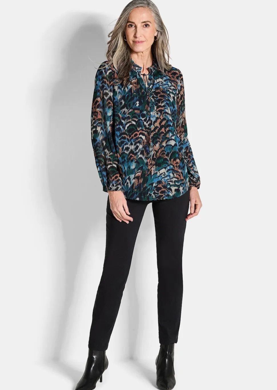 Druckbluse aus Chiffon