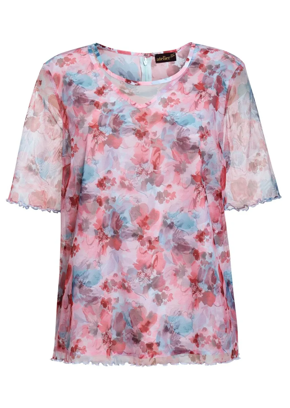 Druckbluse aus herrlich weichem Mesh