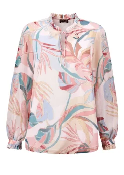 Druckbluse aus luftigem Chiffon