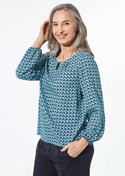 Druckbluse aus reiner Viskose