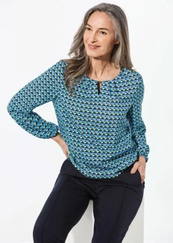 Druckbluse aus reiner Viskose