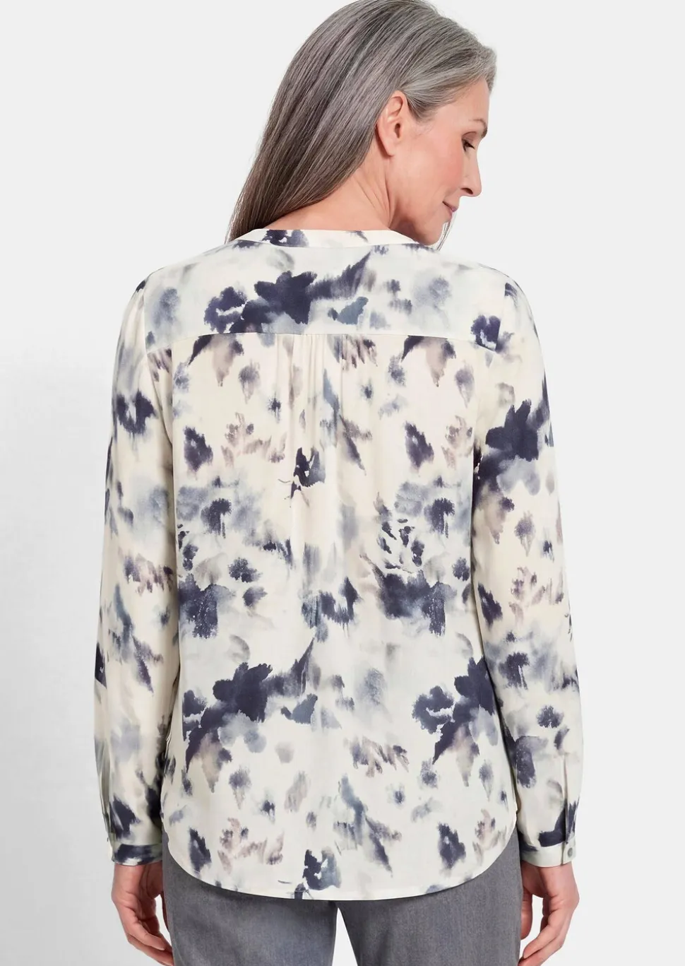 Druckbluse im Unikat-Print