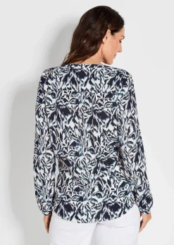 Druckbluse im Unikat-Print