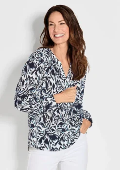Druckbluse im Unikat-Print