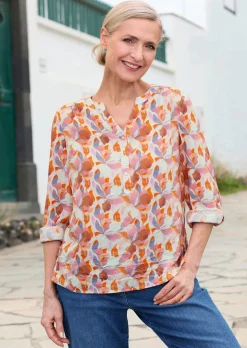 Druckbluse im Unikat-Print