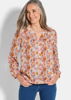 Druckbluse im Unikat-Print