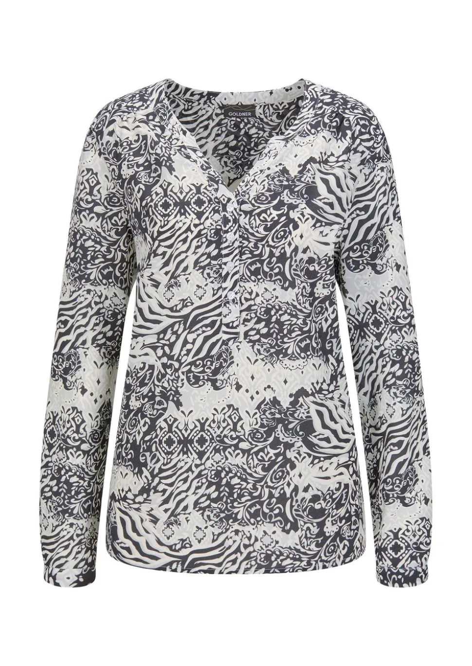 Druckbluse im Unikat-Print