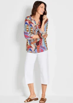 Druckbluse im Unikat-Print