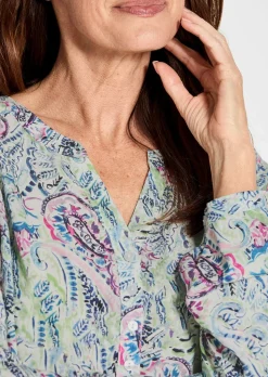 Druckbluse im Unikat-Print