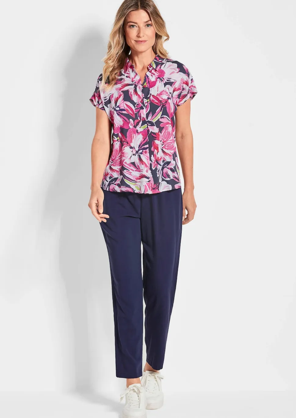 Druckbluse mit Blütenmuster
