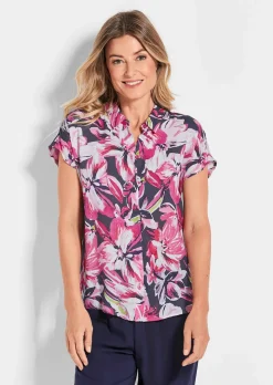Druckbluse mit Blütenmuster