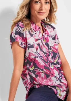 Druckbluse mit Blütenmuster