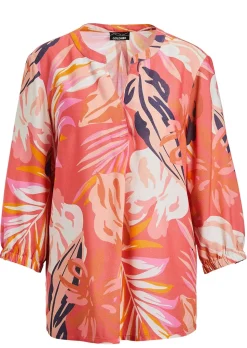 Druckbluse mit Gummibündchen