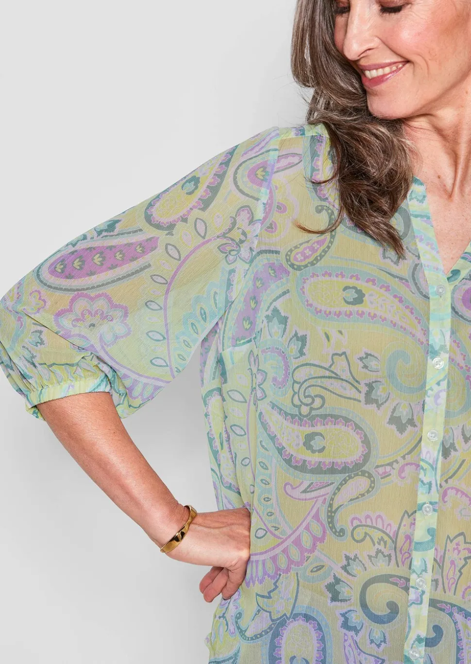 Druckbluse mit Paisley-Muster