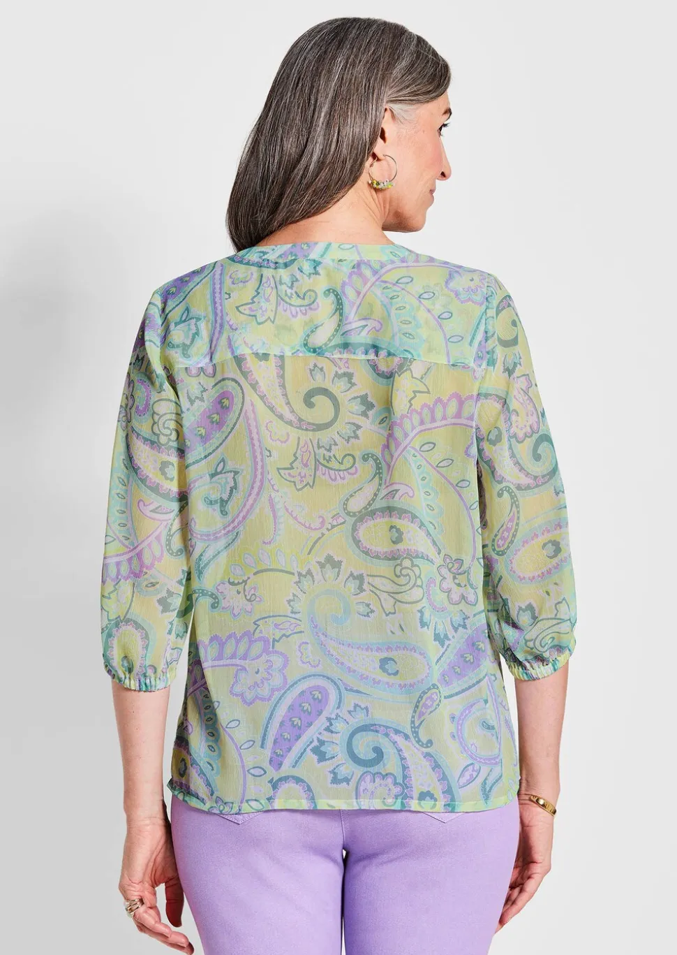 Druckbluse mit Paisley-Muster