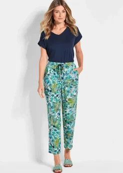 Druckhose SARA in Blätterprint