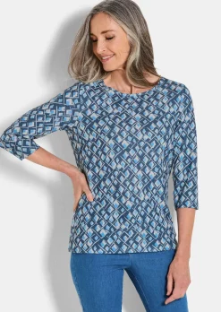 Druckshirt aus flauschigem Jersey