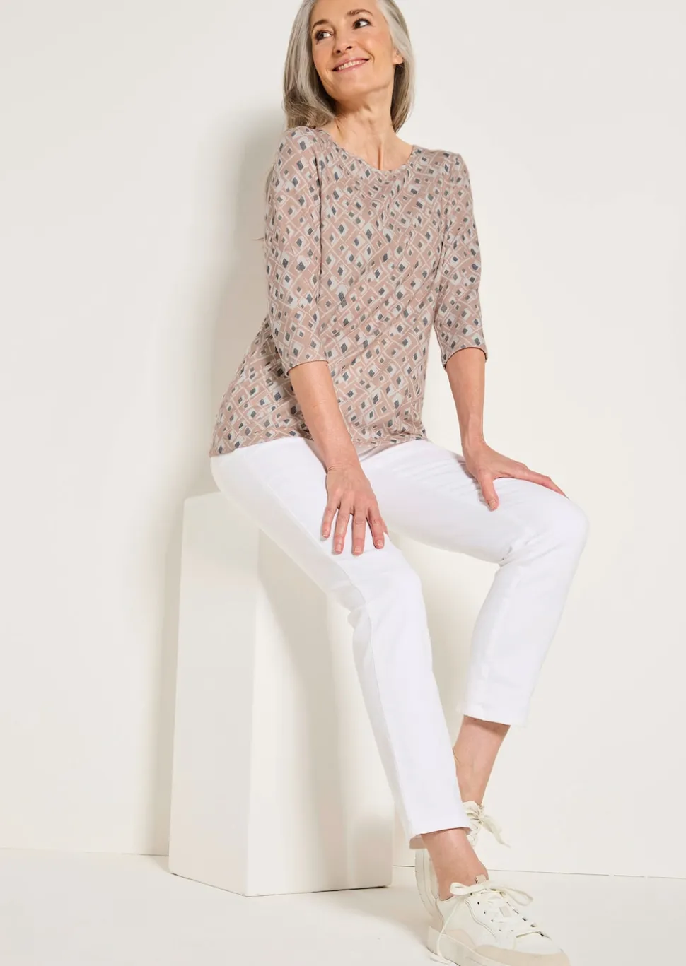 Druckshirt aus flauschigem Jersey