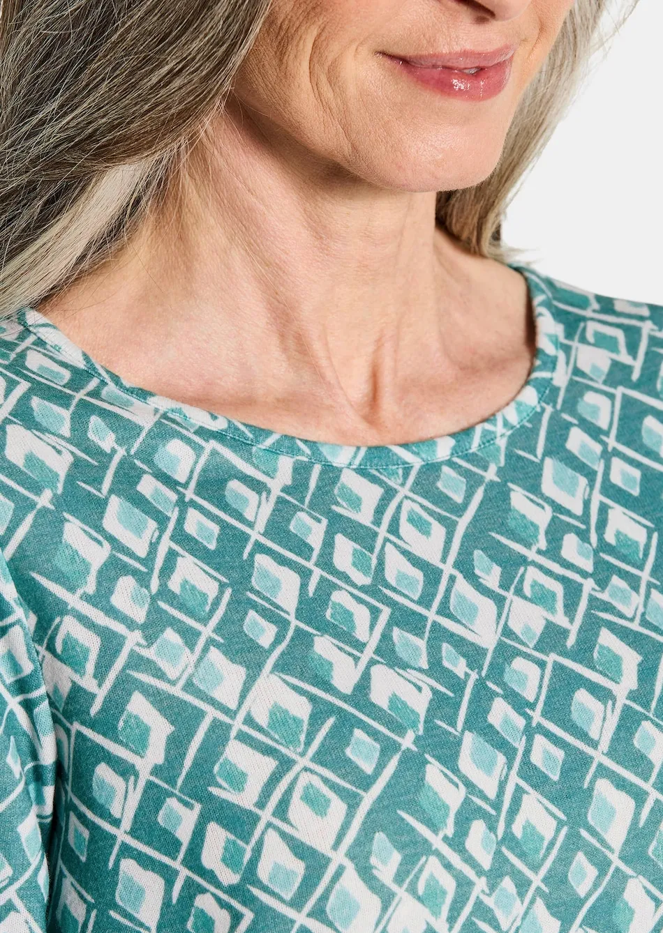 Druckshirt aus flauschigem Jersey
