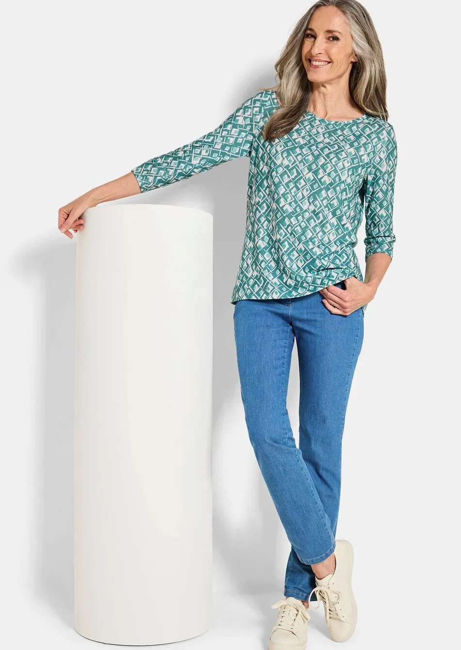 Druckshirt aus flauschigem Jersey