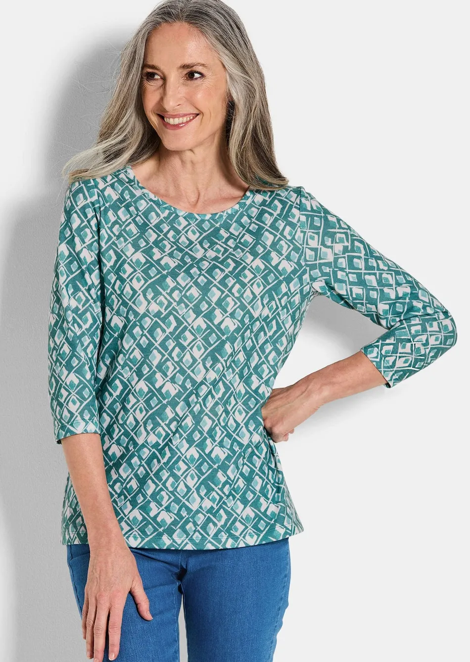 Druckshirt aus flauschigem Jersey