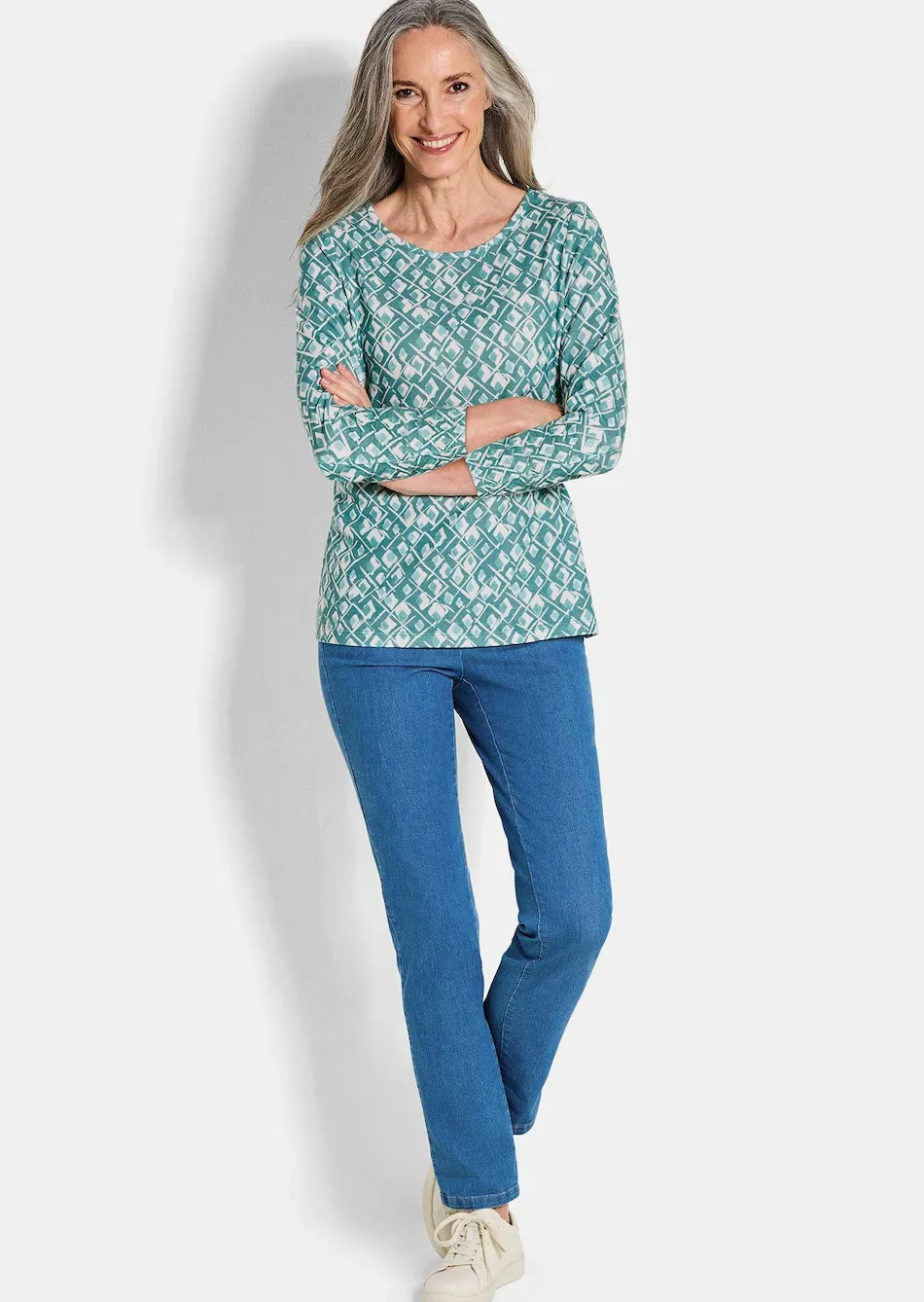 Druckshirt aus flauschigem Jersey