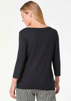 Druckshirt mit Schimmer-Effekt