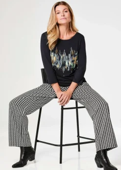 Druckshirt mit Schimmer-Effekt