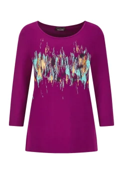 Druckshirt mit Schimmer-Effekt