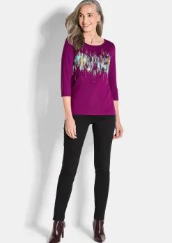 Druckshirt mit Schimmer-Effekt
