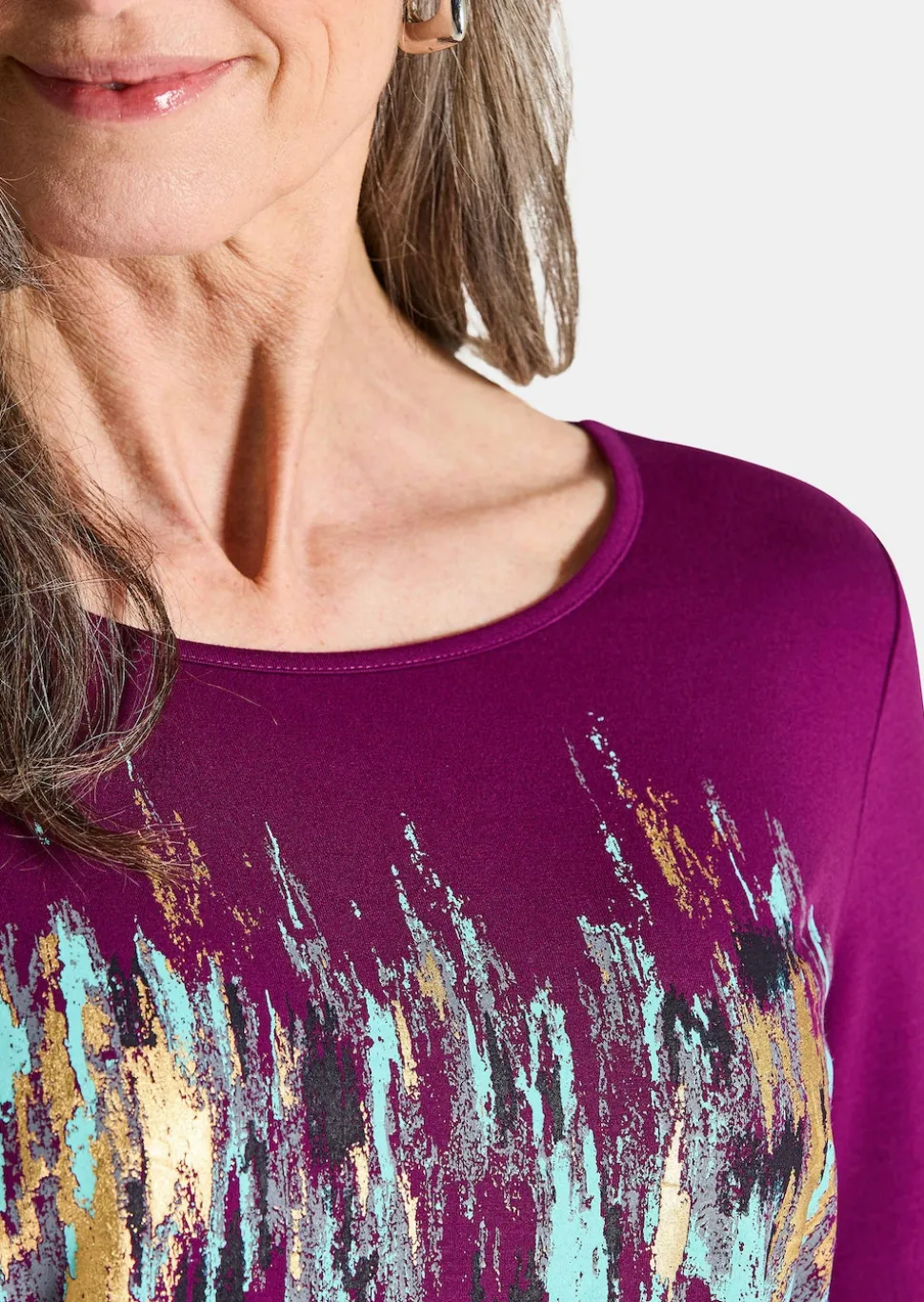 Druckshirt mit Schimmer-Effekt