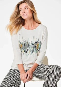 Druckshirt mit Schimmer-Effekt