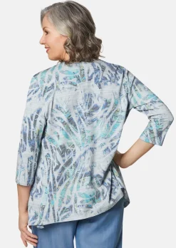 Druckshirt-Set mit Glitzer