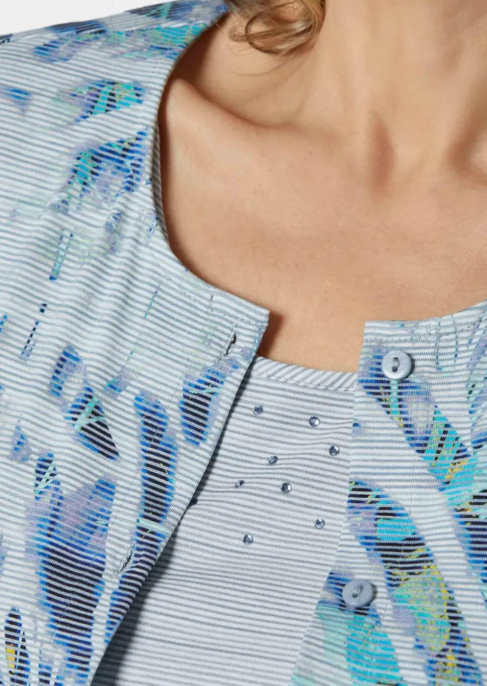 Druckshirt-Set mit Glitzer