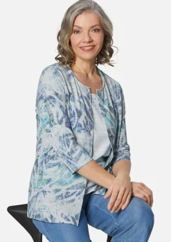 Druckshirt-Set mit Glitzer