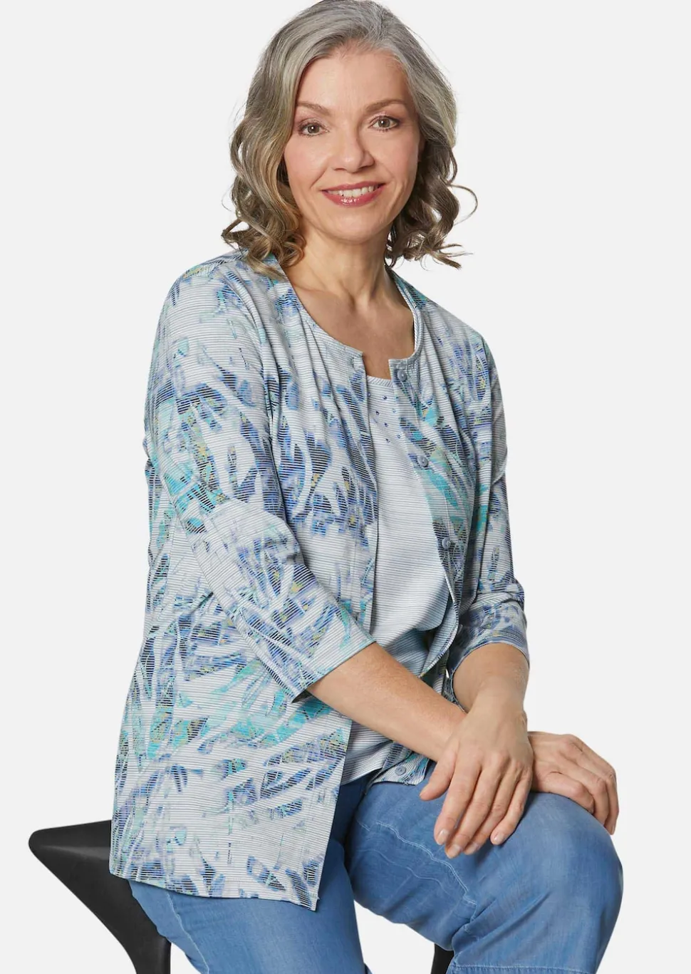 Druckshirt-Set mit Glitzer