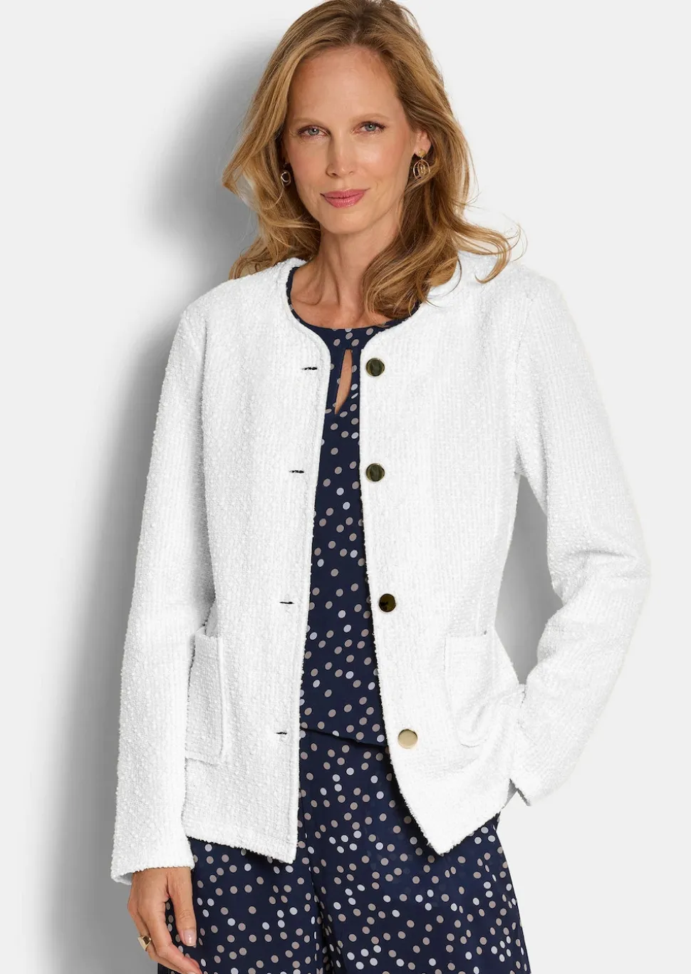 Edler Blazer in Bouclé-Optik