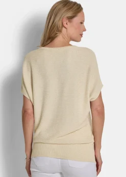Edler Strickpullover mit Glanzgarn
