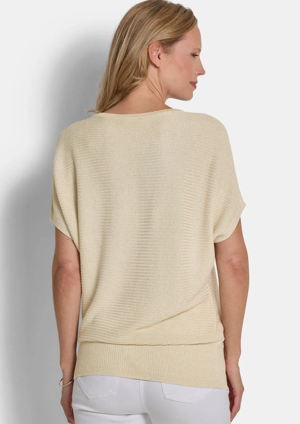 Edler Strickpullover mit Glanzgarn