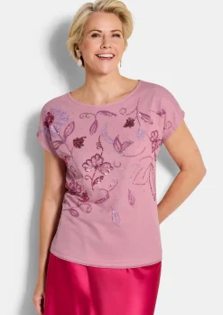 Edles Mesh-Shirt mit Pailletten