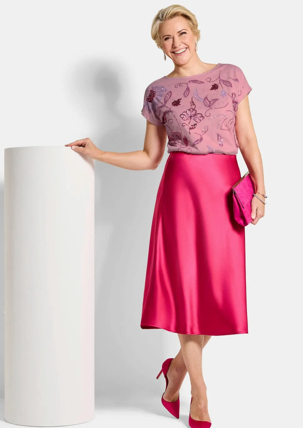 Edles Mesh-Shirt mit Pailletten