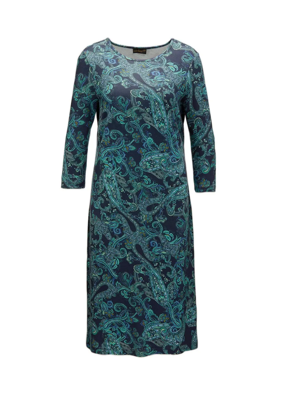 Elastisches Jerseykleid mit modischem Druck