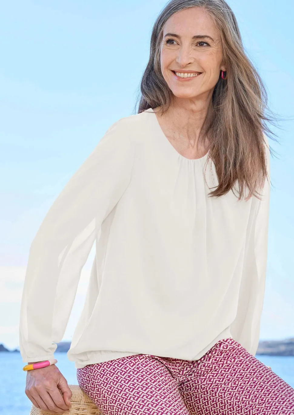 Elegante Bluse aus Chiffon