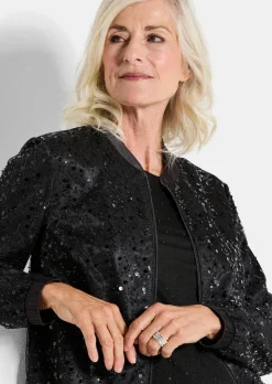 Eleganter Blouson mit Perlen und Pailletten