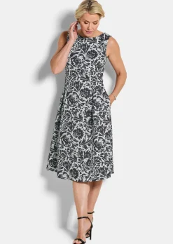 Elegantes Kleid aus Crêpe-Jersey
