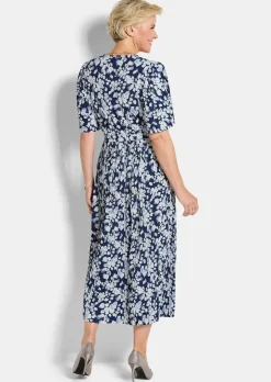 Elegantes Plisseekleid in Wickeloptik