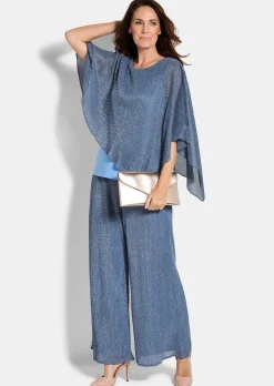 Elegantes Shirt mit Plissee-Überwurf