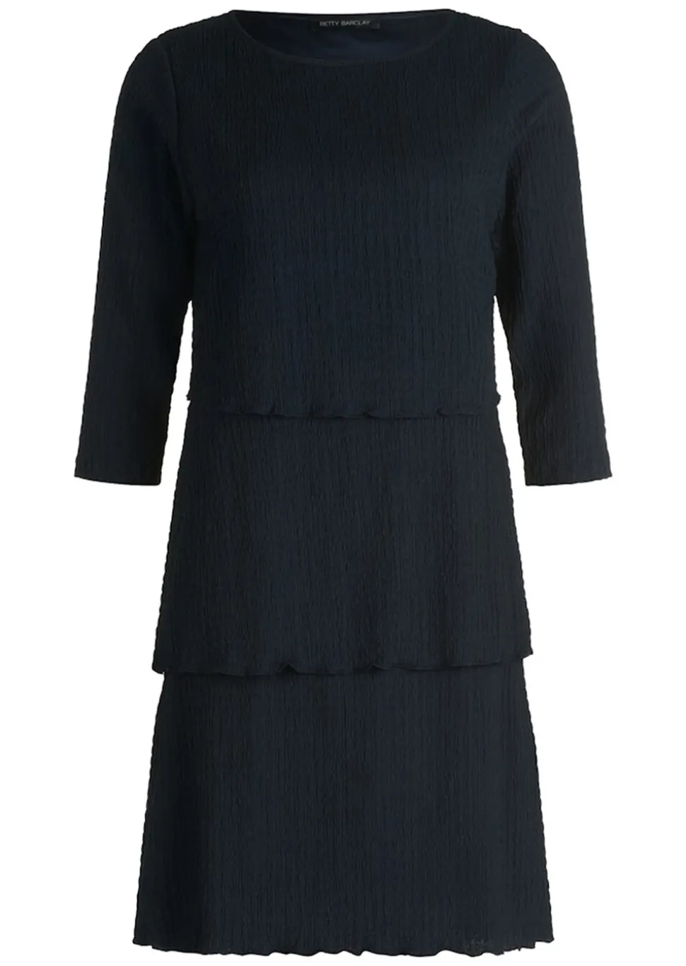 Elegantes Stufenkleid mit Wellensaum