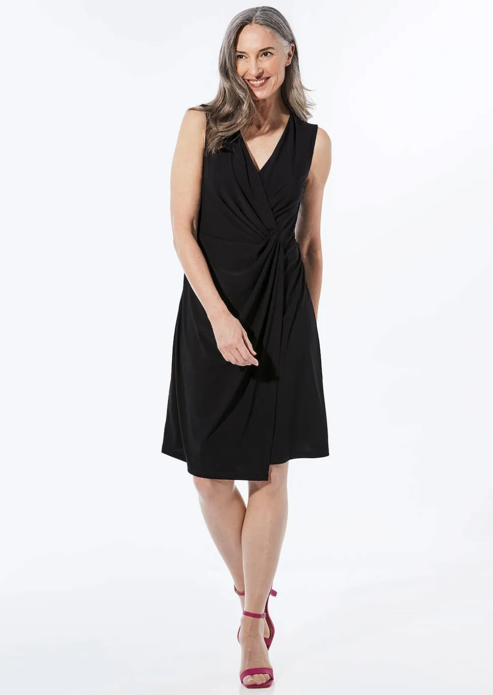 Elegantes Wickelkleid in Slinky-Qualität